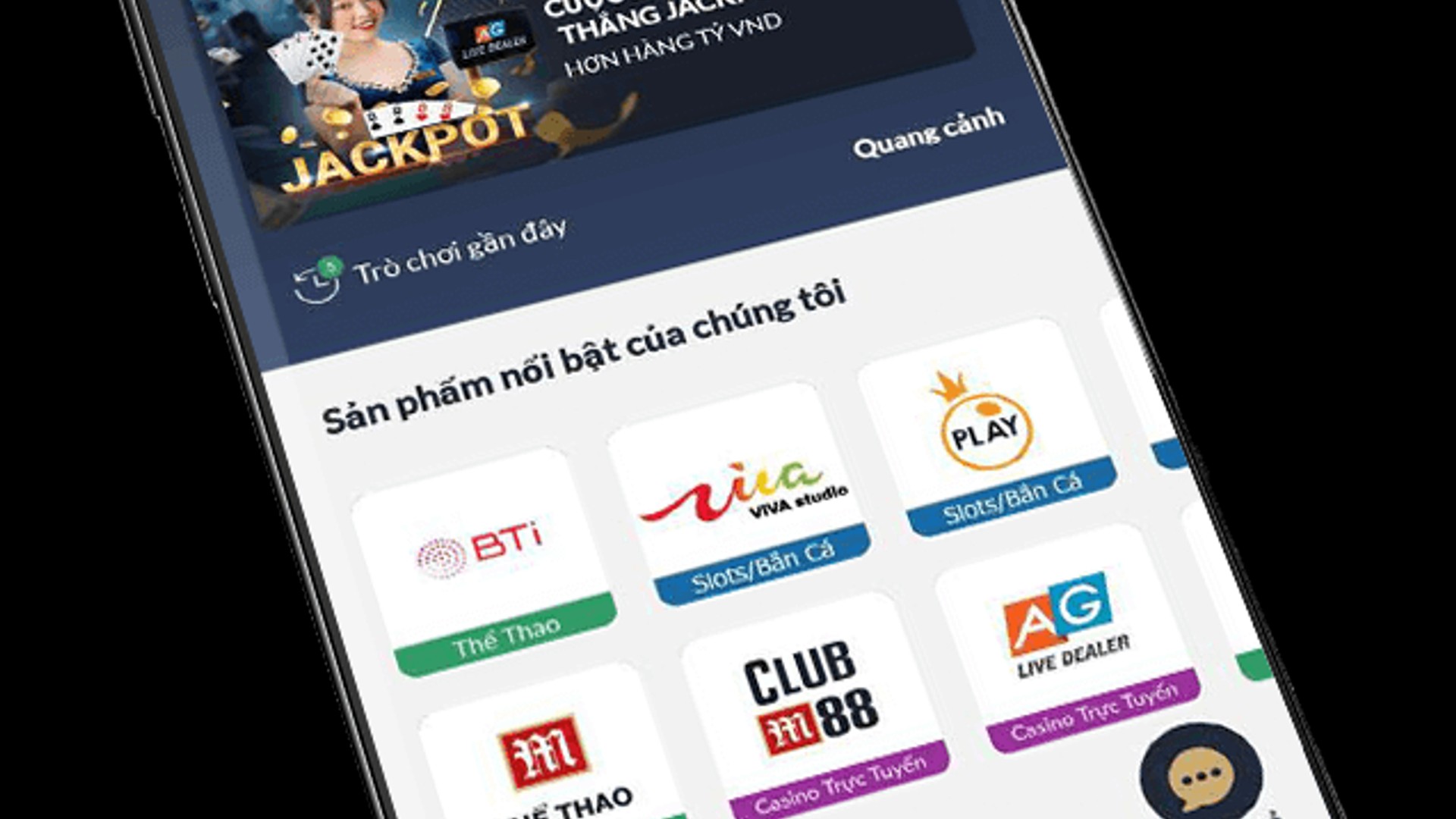 Giao diện ứng dụng 77bet trên điện thoại