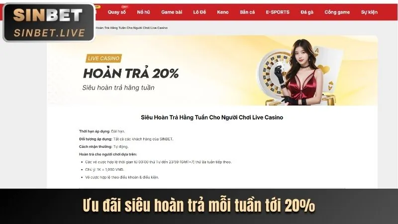 Hoàn trả không giới hạn 18win1
